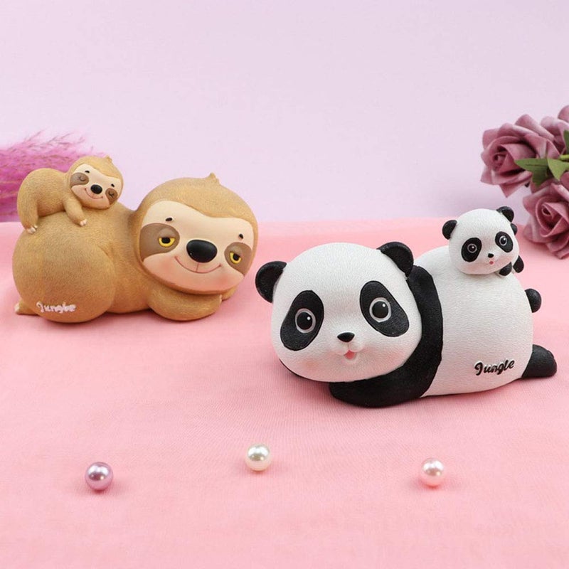FUYU Cute Cartoon Animal Panda Sloth Piggy Bank Money Box Decoration - Image 5